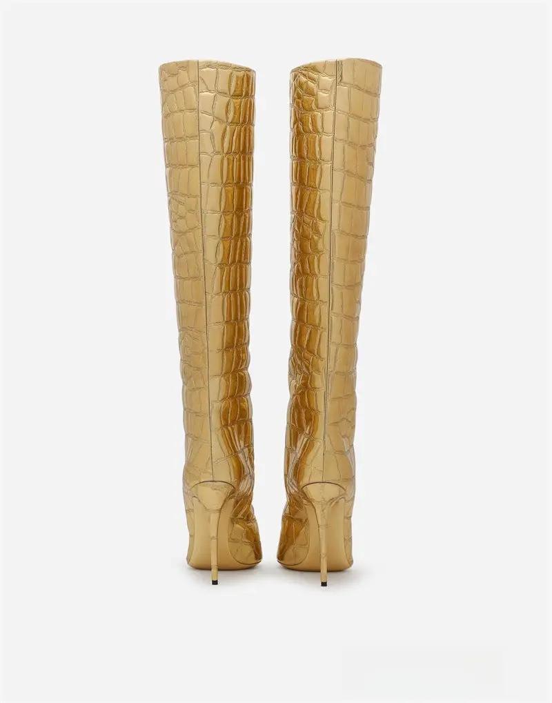 Women's Fashion Pointed Stiletto Heel Leopard Print Boots Cjdropshipping