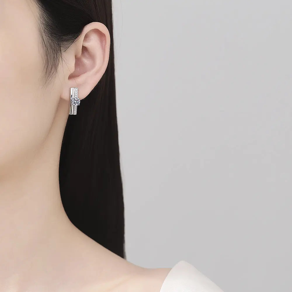 Zircon Geometric Exaggerated Big Hoop Earrings Dropshipman