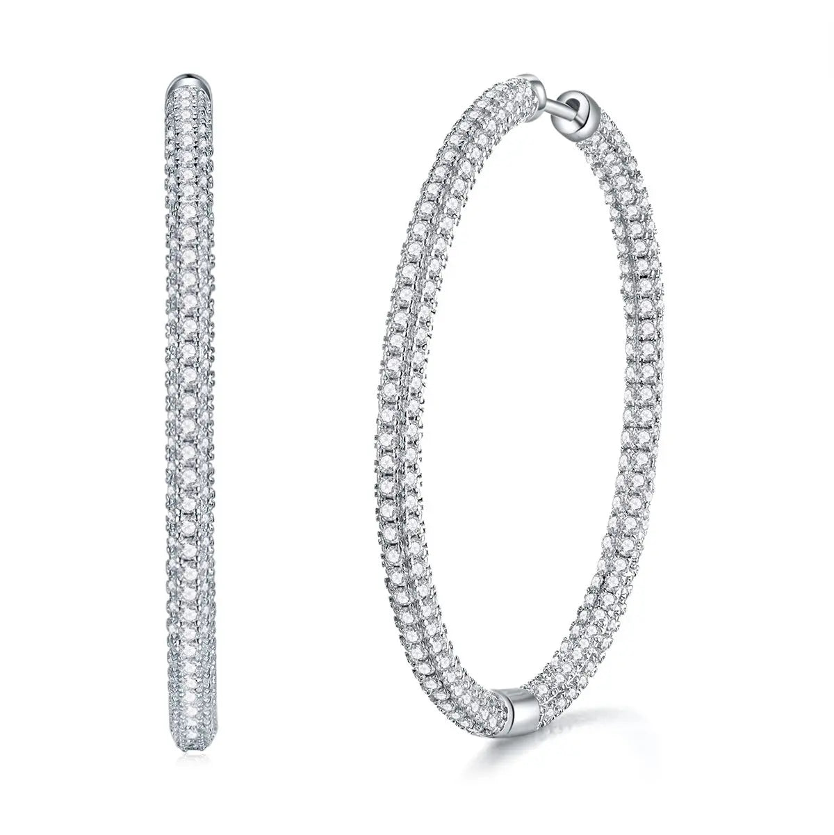 S925 Silver Fading Mosang Stone Earrings - JNi3 shop