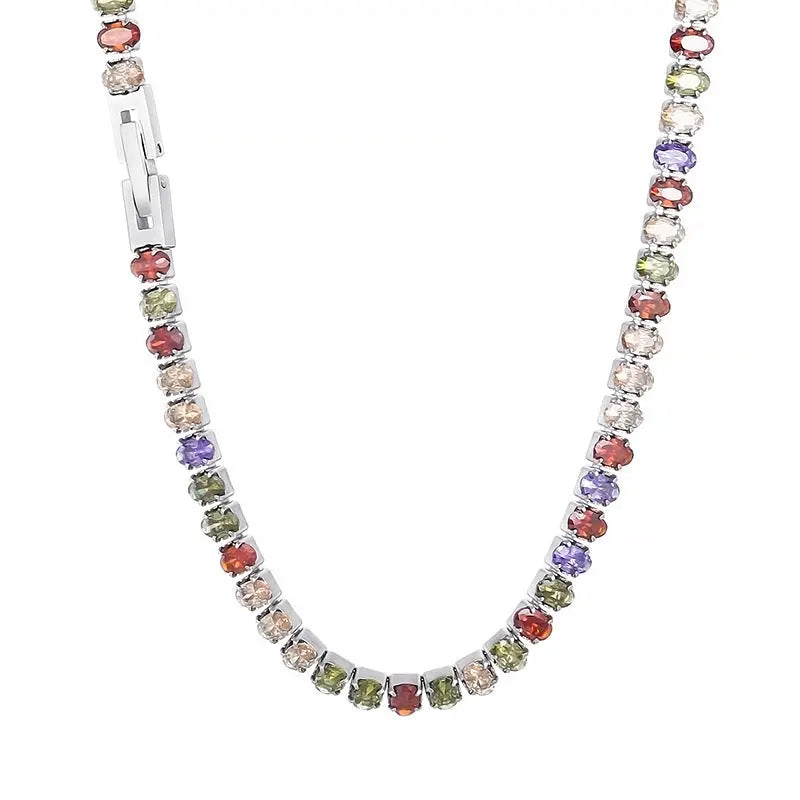 Women's Retro Color Zircon Necklace Cjdropshipping