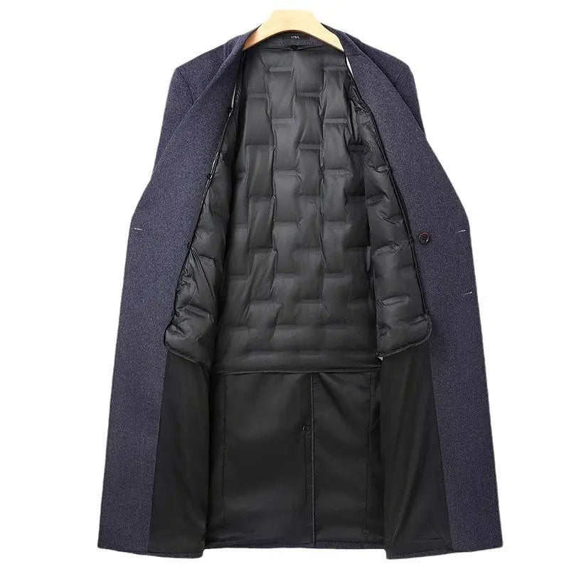 Double Breasted Long Woolen Coat Dropshipman