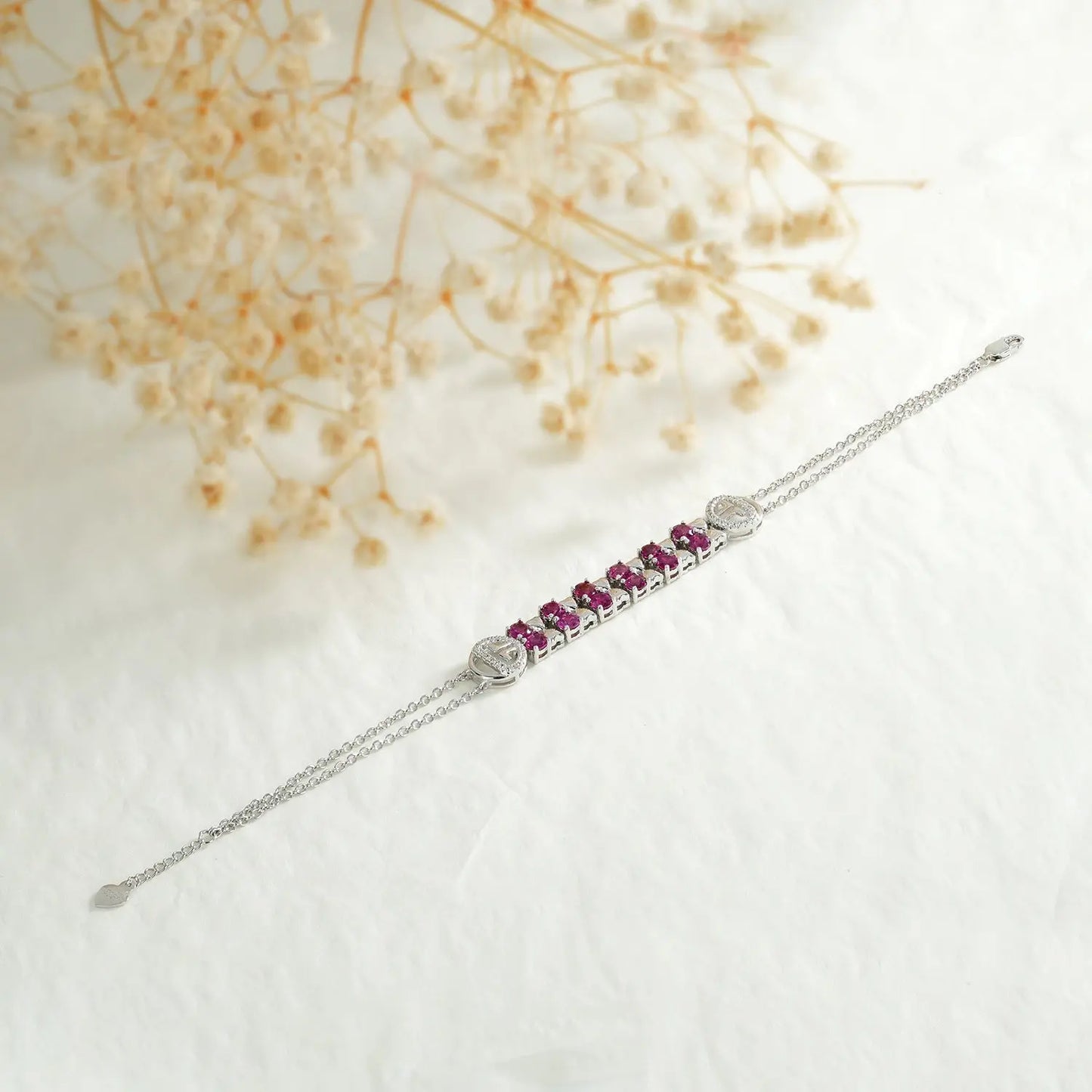 S925 Sterling Silver Purple Garnet Bracelet Women Fashion Zircon Light Luxury Jewelry - JNi3 shop