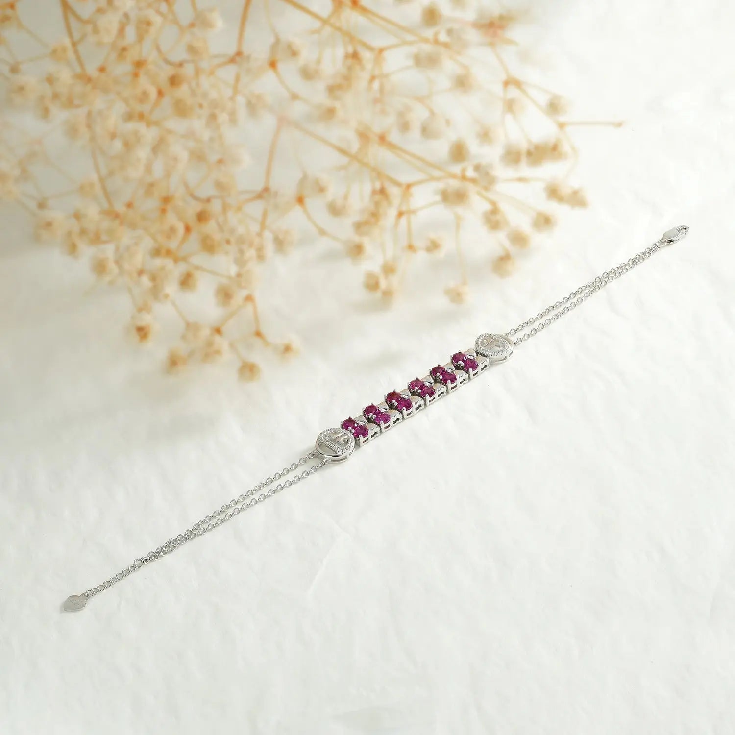 S925 Sterling Silver Purple Garnet Bracelet Women Fashion Zircon Light Luxury Jewelry - JNi3 shop