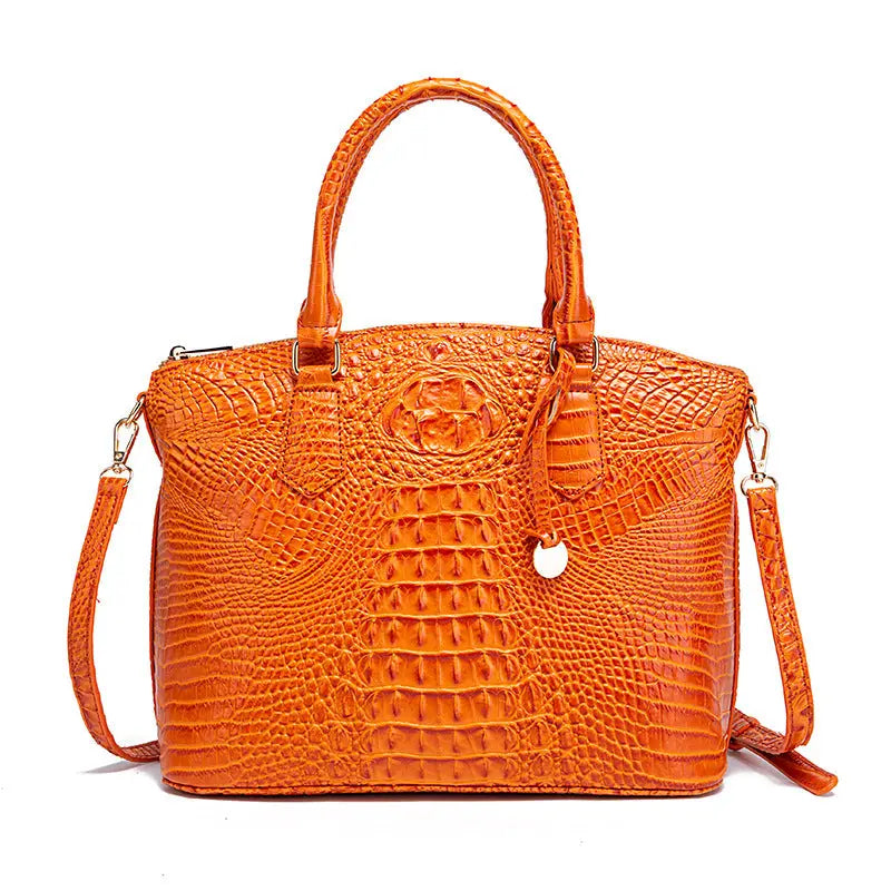 Women's Retro Crocodile Pattern Portable Messenger Bag Cjdropshipping
