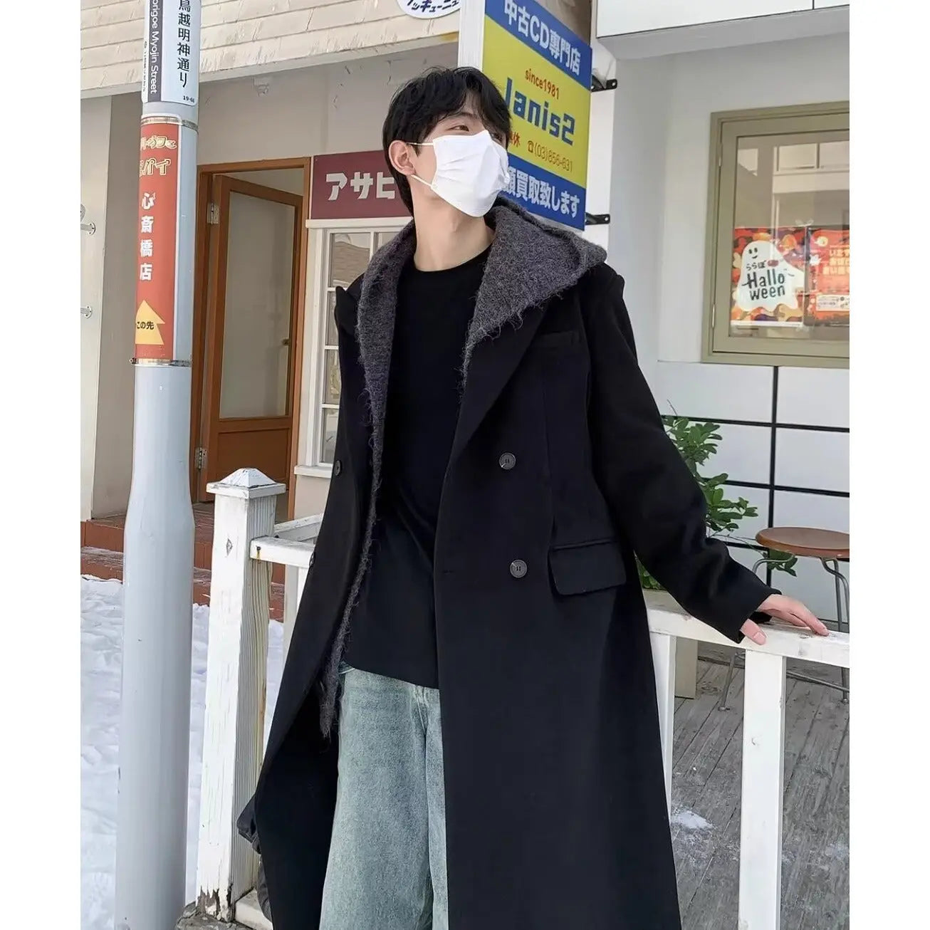 Long Woolen Coat Woolen British Style Trench Coat Spring Dropshipman