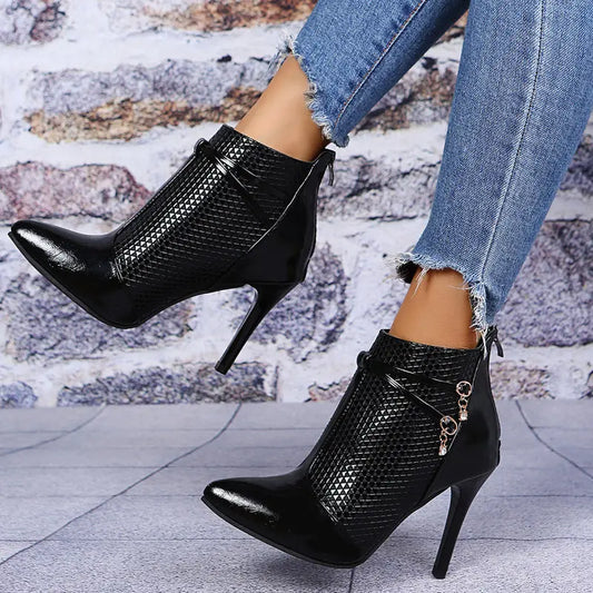 Thigh High Heel Boots Women Ankle Boots Pionted Toe Shoes For Party Dropshipman