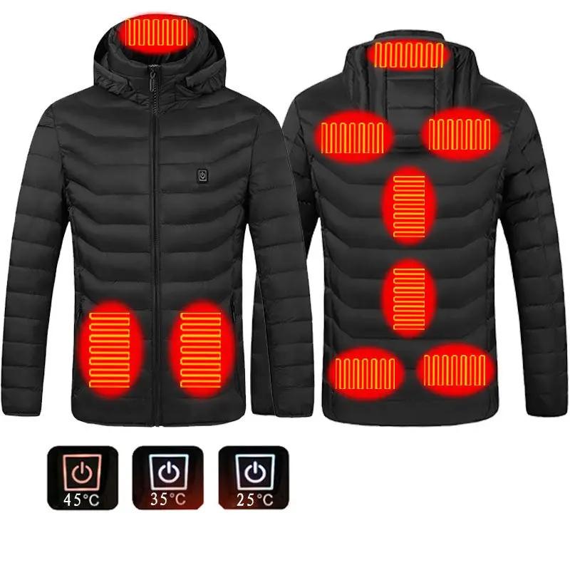 New Heated Jacket Coat USB Electric Jacket Cotton Coat Heater Thermal Clothing Heating Vest Men's Clothes Winter Cjdropshipping