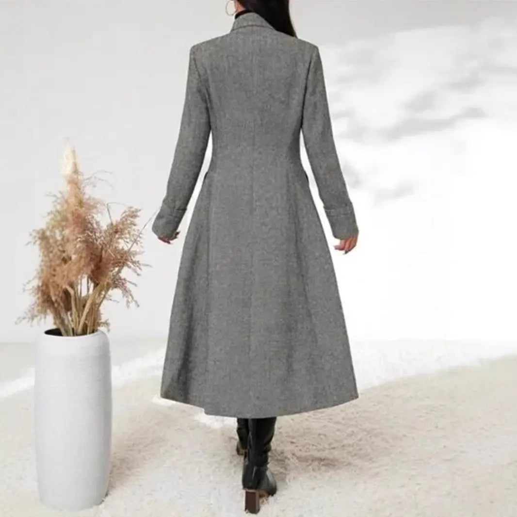 Women's Single-breasted Long-cut Coat JNi3 shop