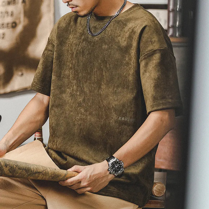 Retro Washed T-shirt Heavy Short-sleeved Shirt Men Dropshipman