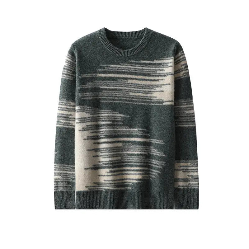 Cashmere Sweater Men's Pure Wool Loose Round Neck Sweater Cjdropshipping