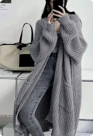 Idle Style Loose Thick Knitted Coat For Women JNi3 shop