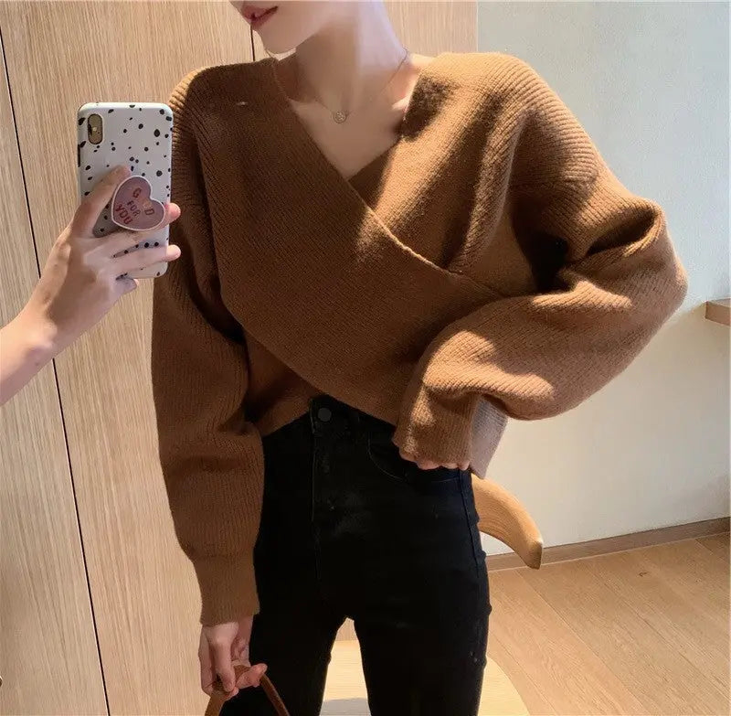 Batwing Sleeve Loose Sweater Sweater For Women JNi3 shop