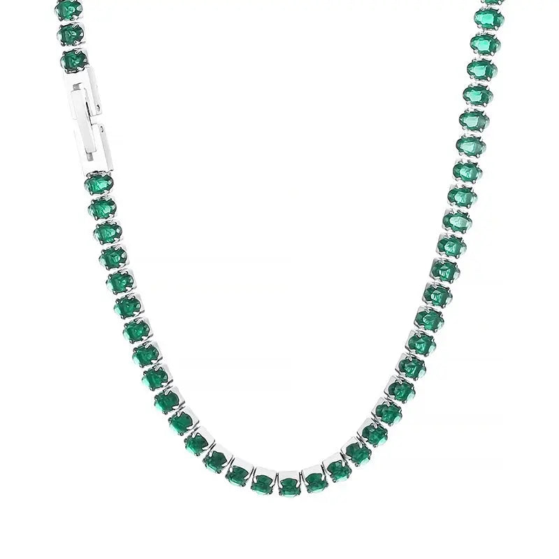 Women's Retro Color Zircon Necklace Cjdropshipping