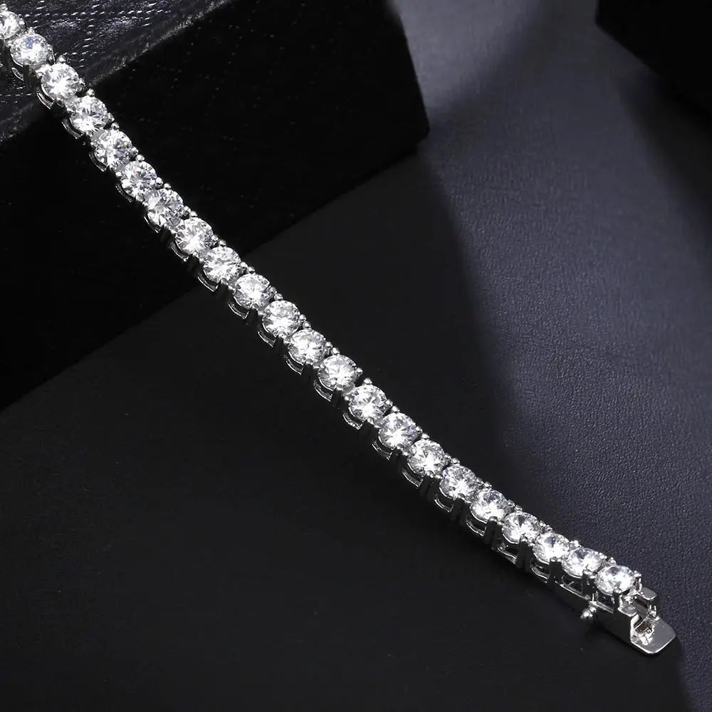 S925 Silver Bracelet 17-19cm Chain Length Optional Tennis Chain - JNi3 shop