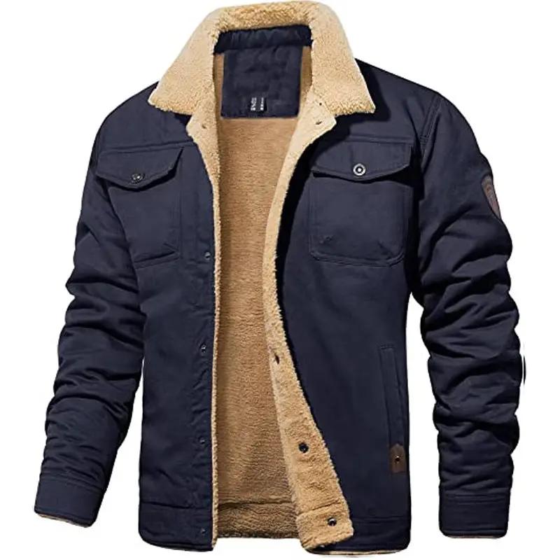 Men's  Lapel Military Multi-pocket Jacket Coat Cotton-padded Jacket Autumn And Winter Cjdropshipping