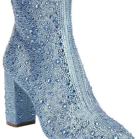 Rhinestone Pointed Toe Fashion Ankle Boots JNi3 shop