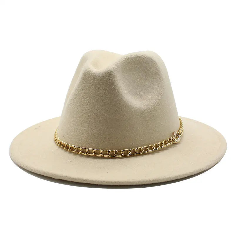 Broad-brimmed Hat Fashion Flat Brim Top Hat Men Women Cjdropshipping