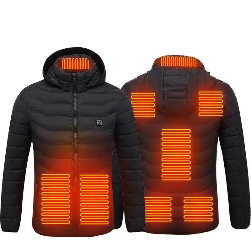 New Heated Jacket Coat USB Electric Jacket Cotton Coat Heater Thermal Clothing Heating Vest Men's Clothes Winter Cjdropshipping