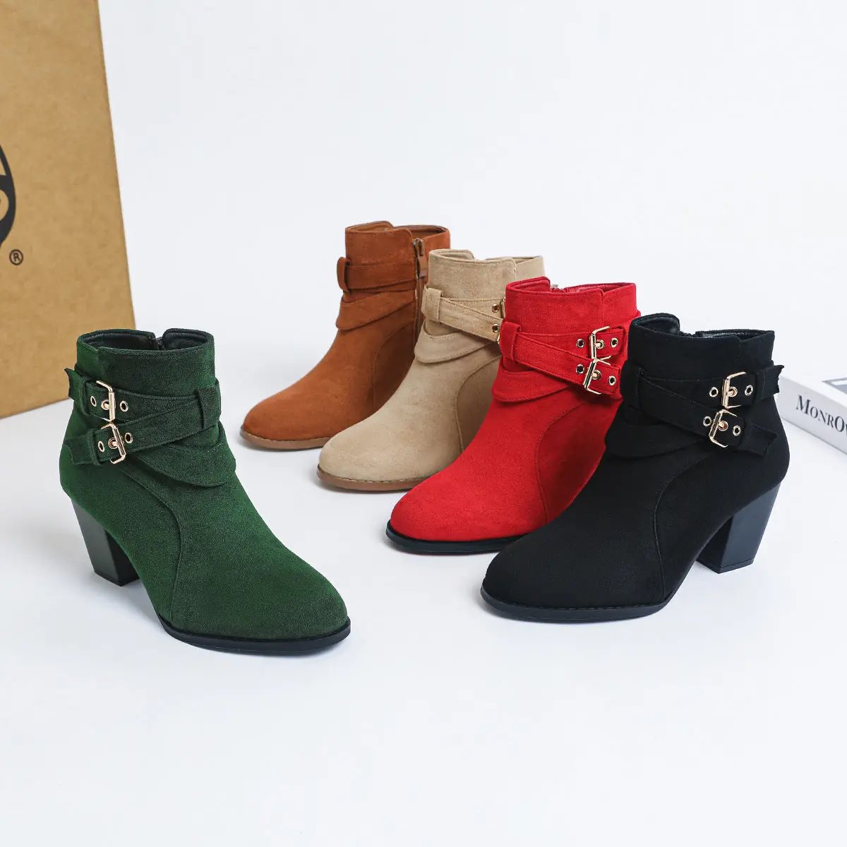 Women's Ankle Boots New Fashion Ankle Boots Comfortable Suede Cjdropshipping