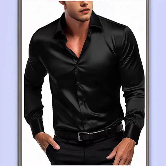 Men's British Style Shirt Long Sleeve Cjdropshipping