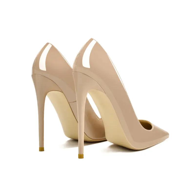 Stiletto High Heels Large Size Cross-border Black Patent Leather Shoes Cjdropshipping