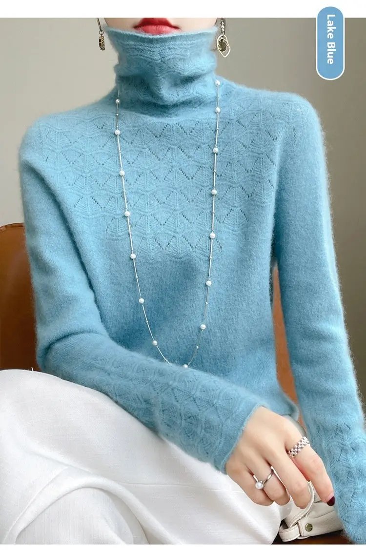 Pile Collar Turtleneck Sweater Short Autumn And Winter Women Cjdropshipping