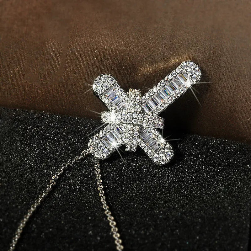 Hip Hop Jewelry Lady Diamond Cross Necklace Cjdropshipping