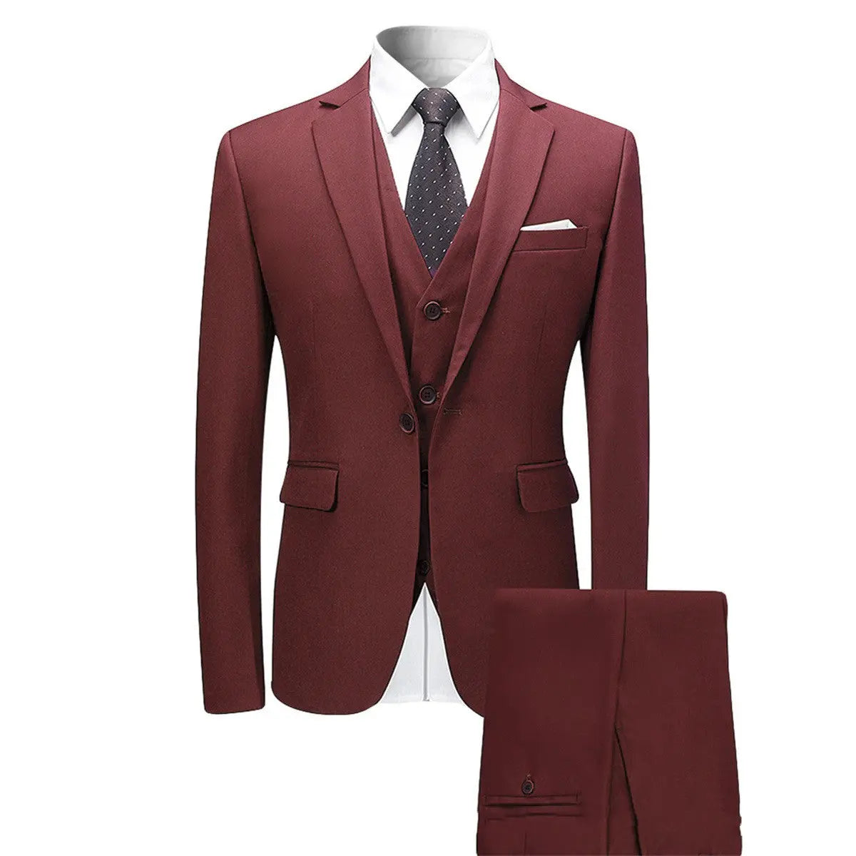 Men's Fashion Slim Suit Three-piece Suit Dropshipman