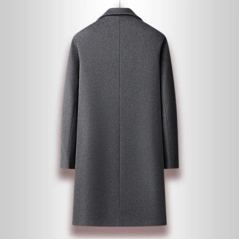 Men's Woolen Coat Business Casual Long Cjdropshipping