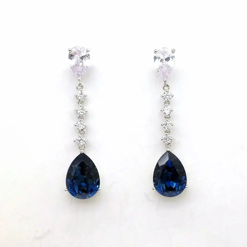 European And American Style Light Luxury Strip Water Drop Earrings Women - JNi3 shop