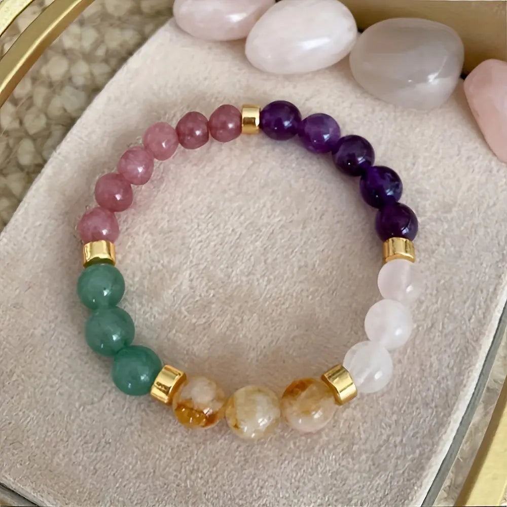 Universal Natural Stone Citrine Dongling Stone Malachite Bracelet Cjdropshipping