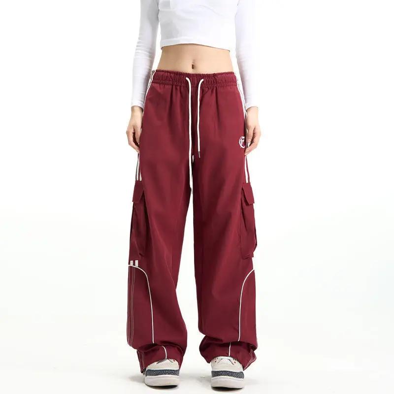 American Style Fried Street Red Overalls Men And Women Cjdropshipping