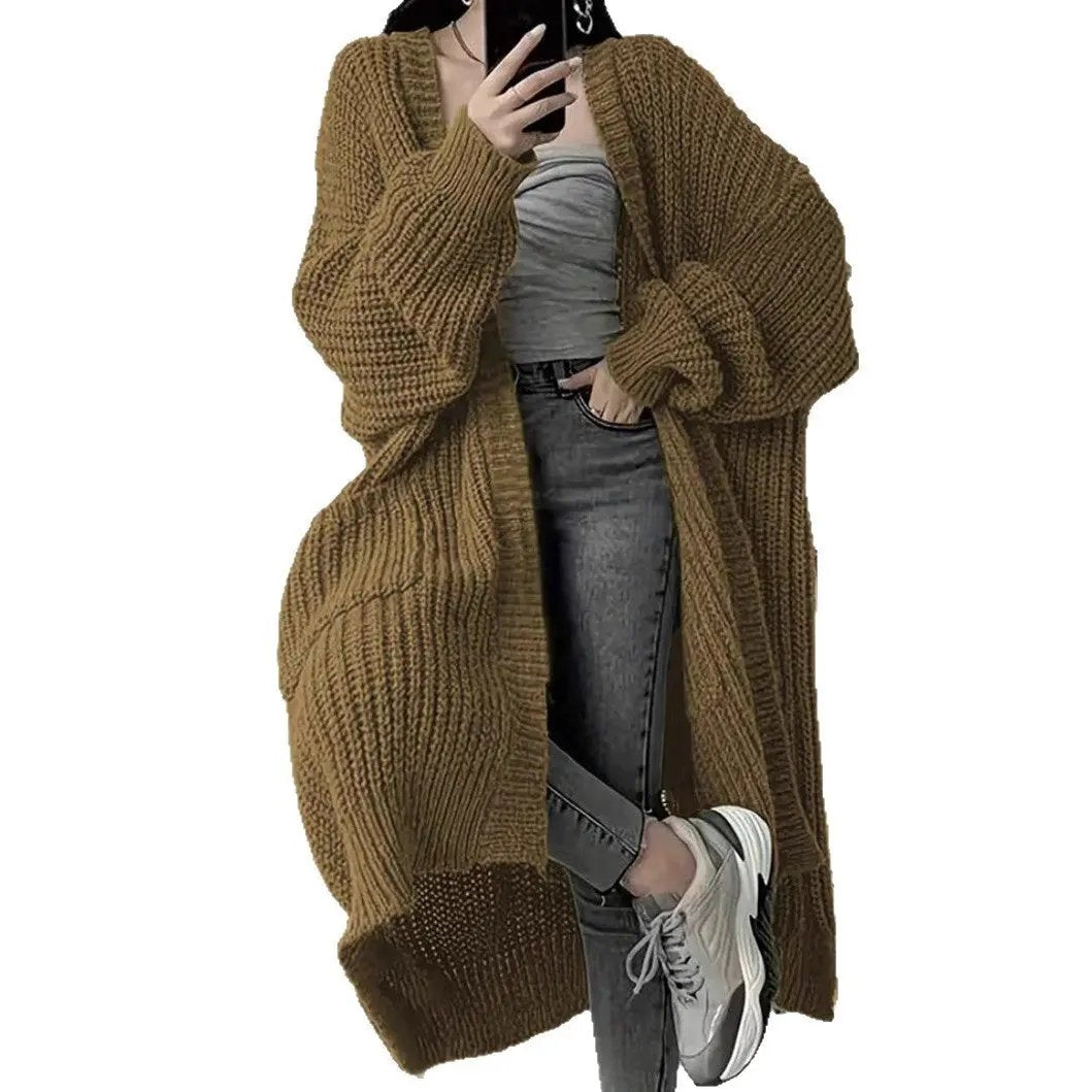Idle Style Loose Thick Knitted Coat For Women JNi3 shop