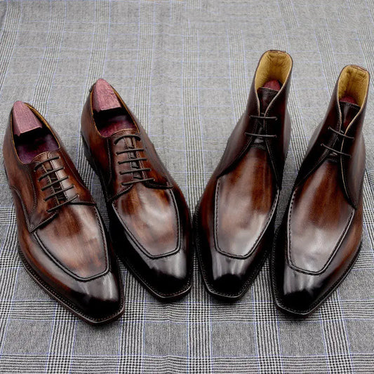 Handmade Men's Leather Boots With Cowhide Soles Dropshipman