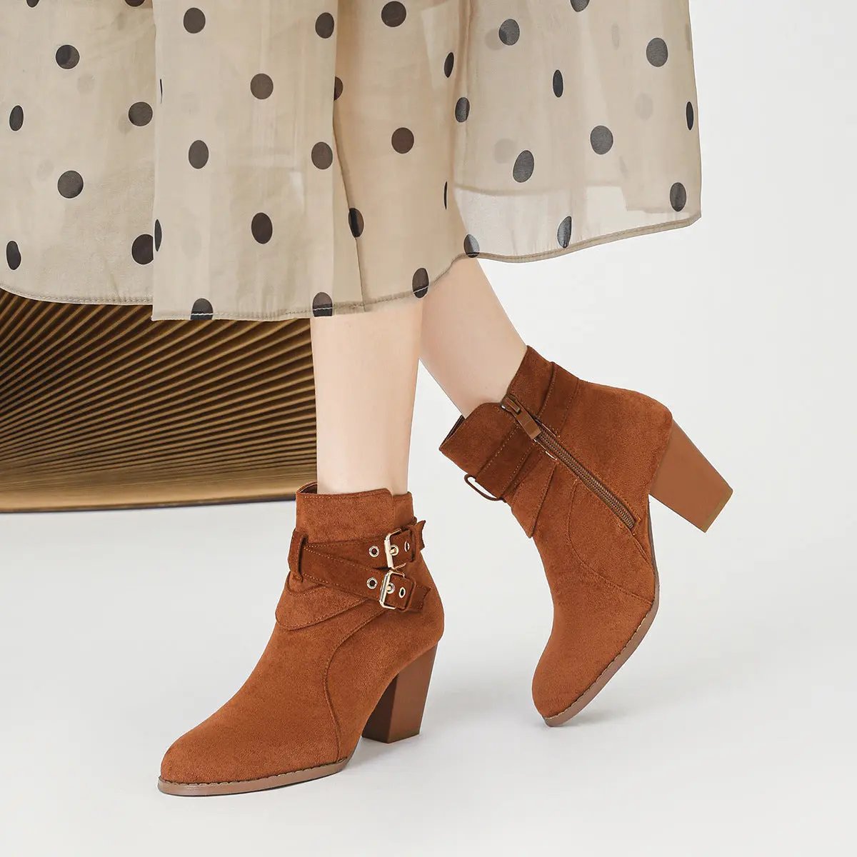 Women's Ankle Boots New Fashion Ankle Boots Comfortable Suede Cjdropshipping