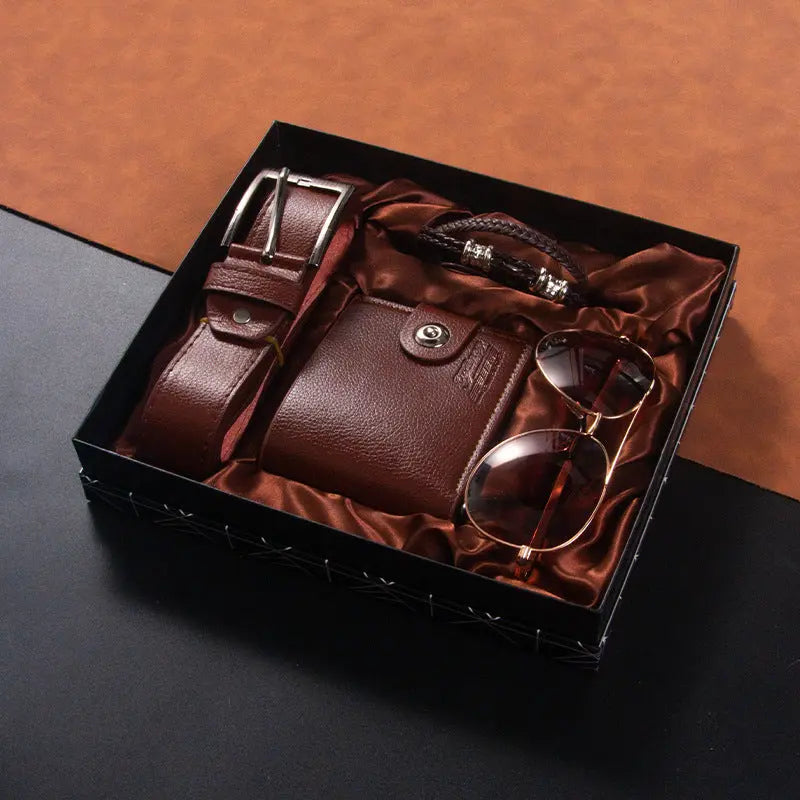 Men's Gift Set Wallet Belt Bracelet Sunglasses Cjdropshipping
