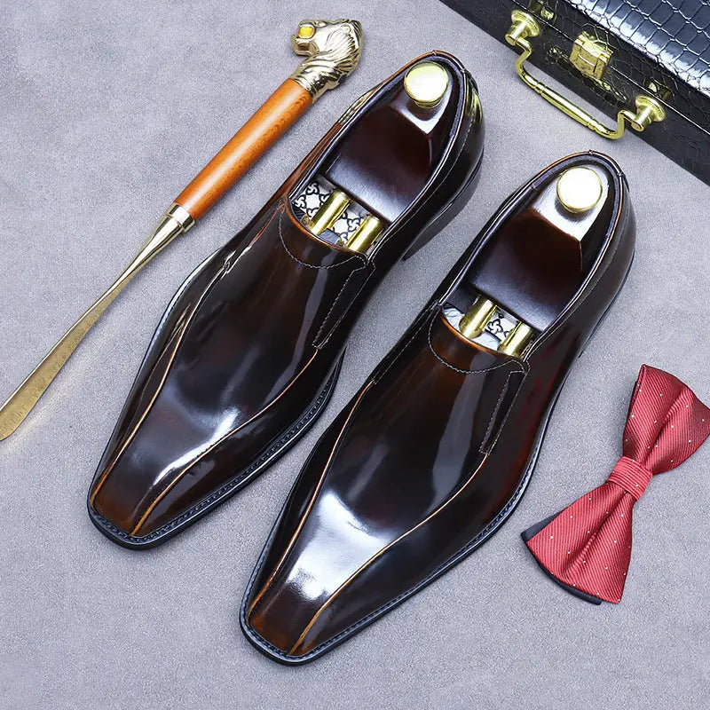 Business Formal Wear Shoes Cowhide Men's Office Shoes JNi3 shop