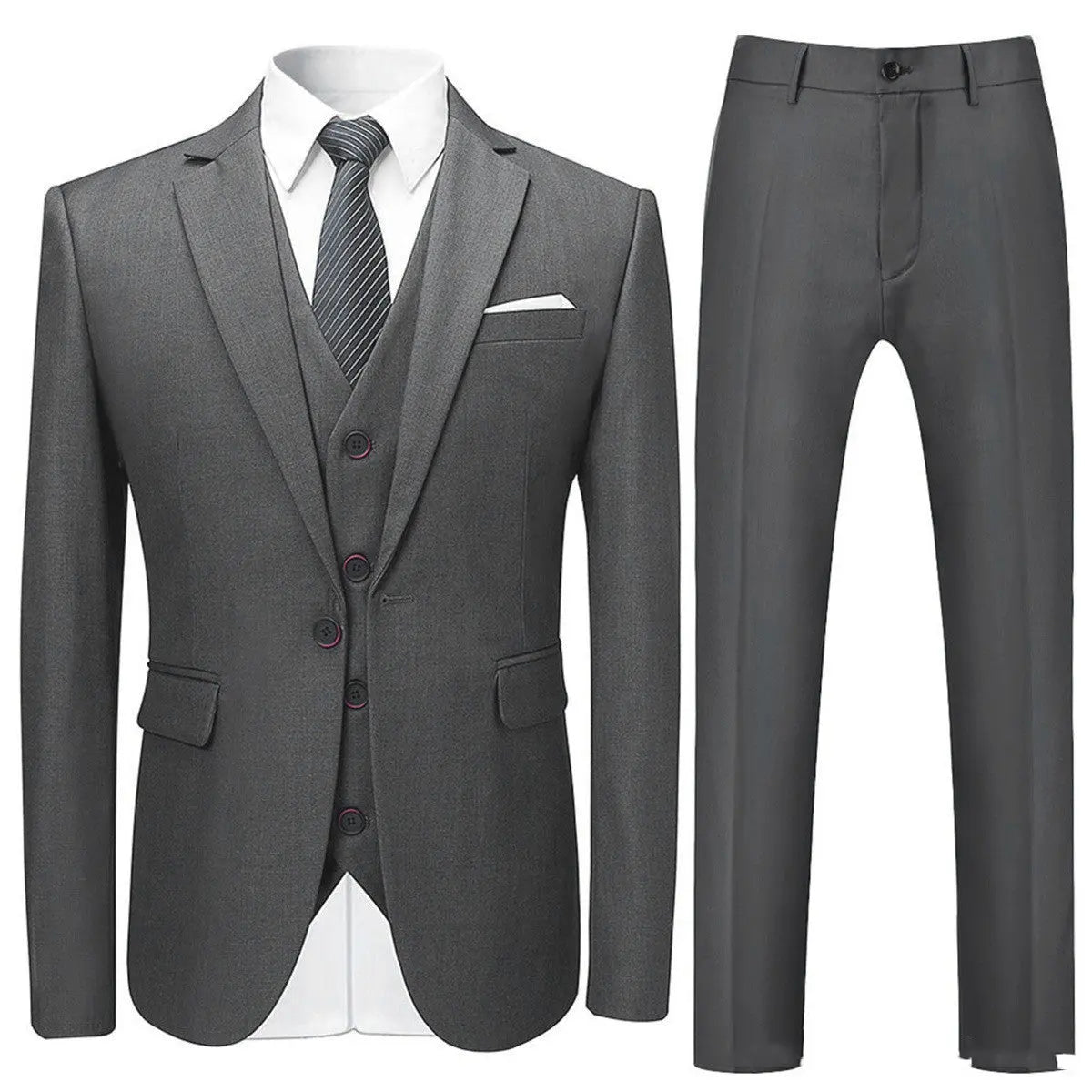 Men's Fashion Slim Suit Three-piece Suit Dropshipman