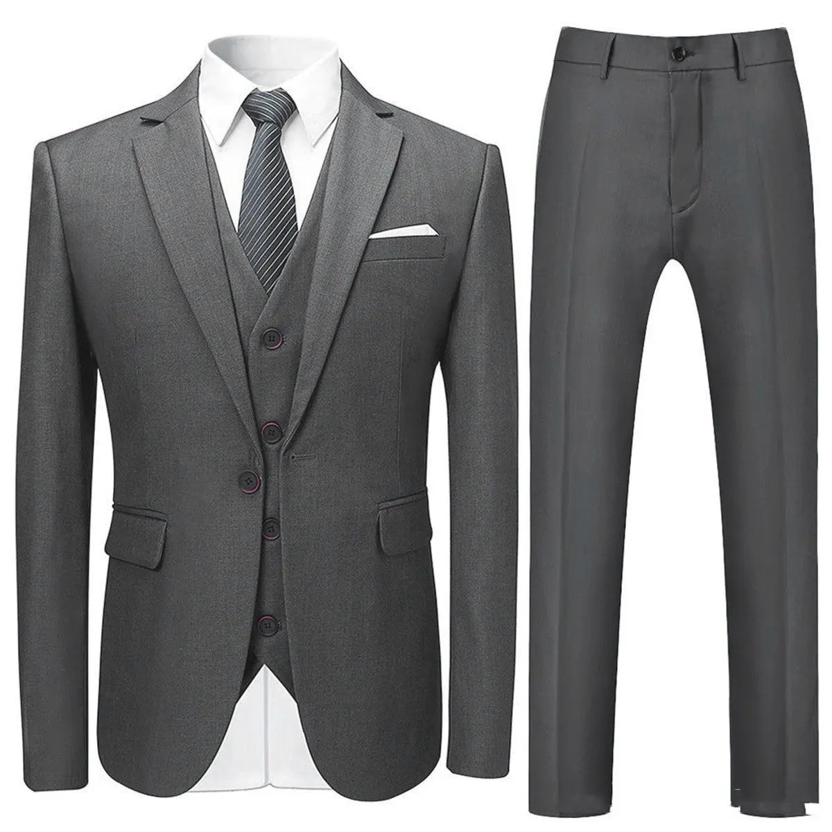 Men's Fashion Slim Suit Three-piece Suit Cjdropshipping
