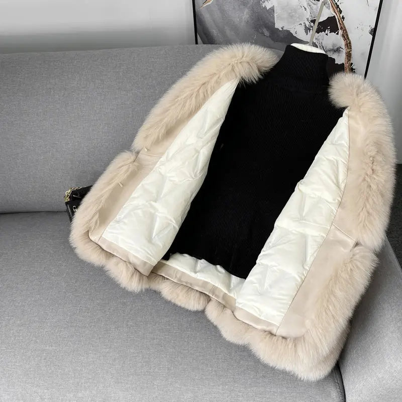 Women's Fur Coat A Young Down Jacket Thickened To Keep Warm JNi3 shop