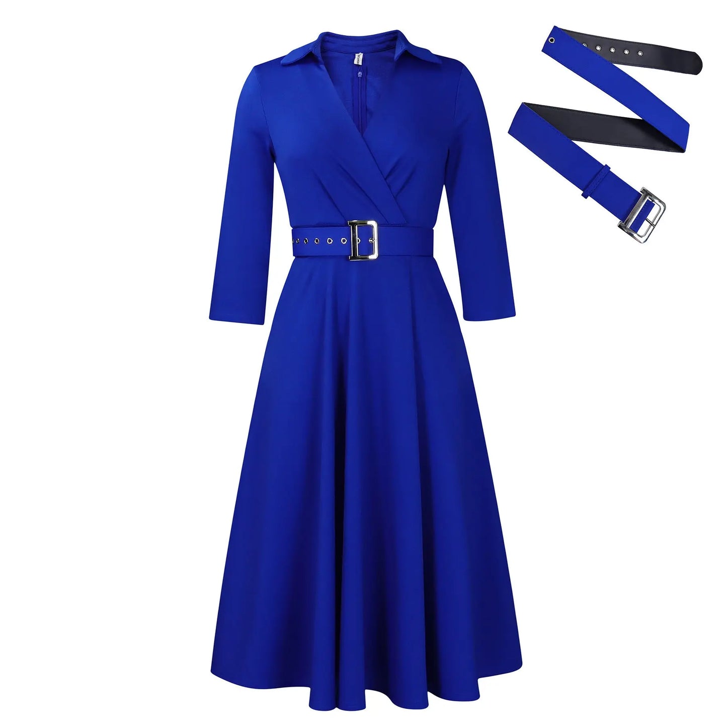 Plus Size Women's Lapel Fashion Dress Cjdropshipping