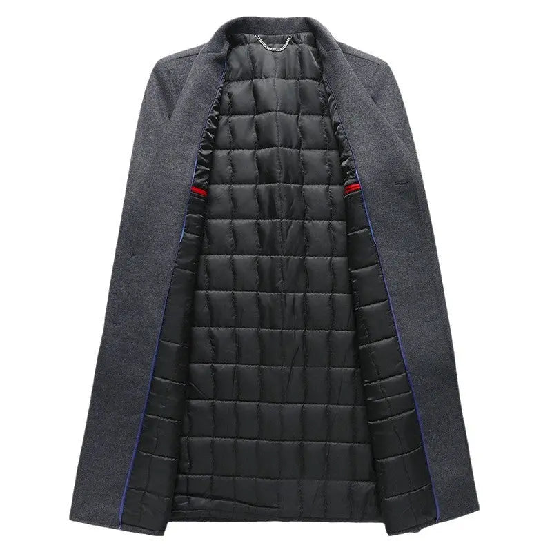 Men's Woolen Coat Business Casual Long Dropshipman