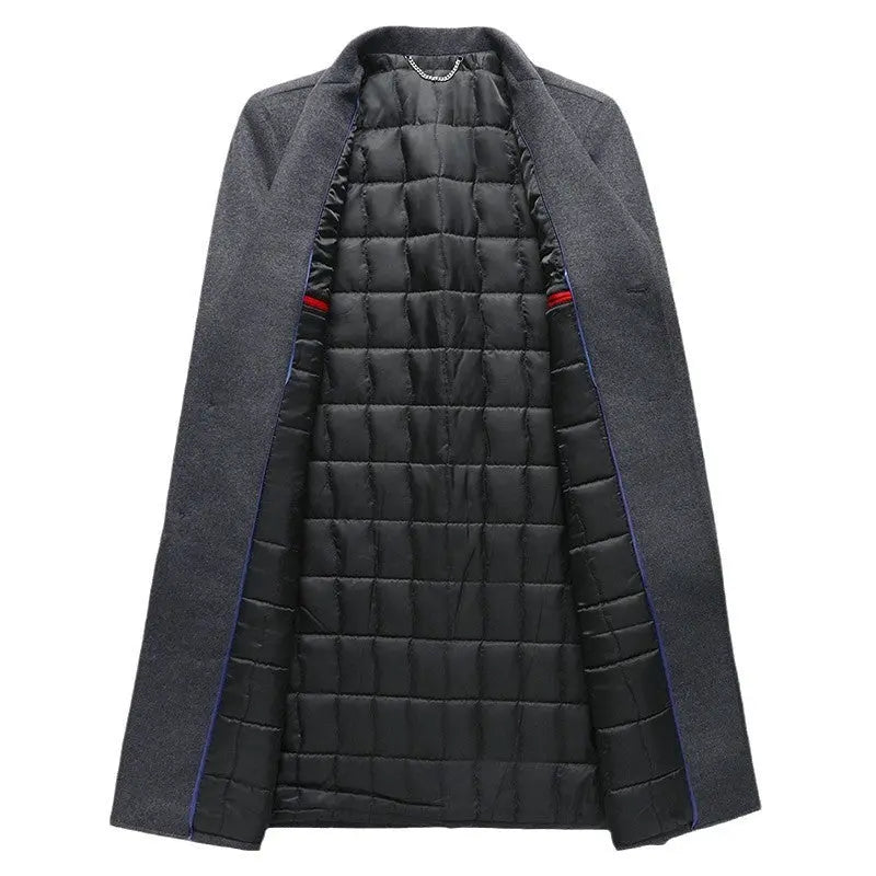 Men's Woolen Coat Business Casual Long Cjdropshipping