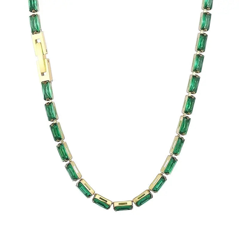 Women's Retro Color Zircon Necklace Cjdropshipping