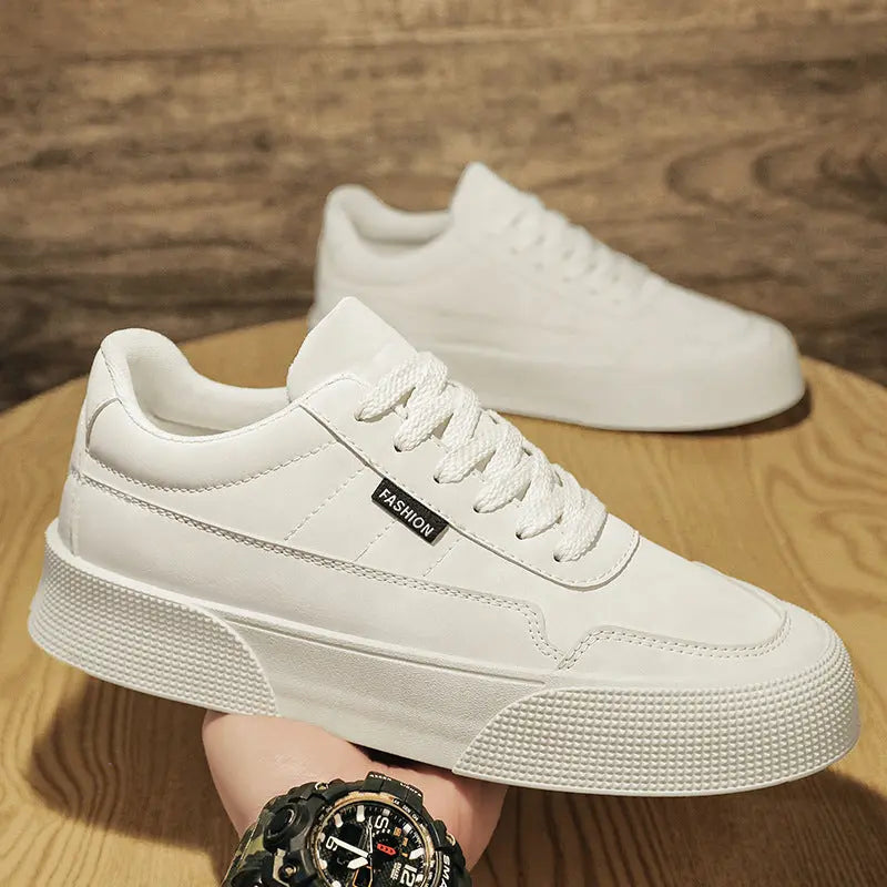 Casual Board Flat Shoes Men Breathable Thick-soled Lace-up Sneakers Cjdropshipping