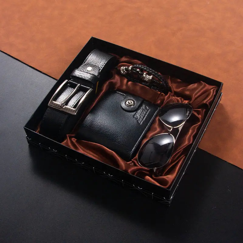 Men's Gift Set Wallet Belt Bracelet Sunglasses Cjdropshipping