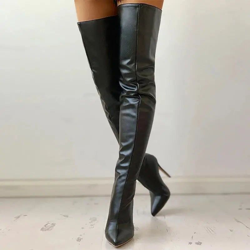 Personality Below The Knee Plus Size Women's Boots Dropshipman