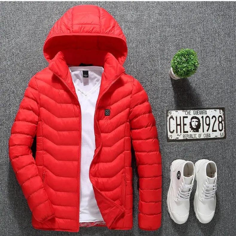New Heated Jacket Coat USB Electric Jacket Cotton Coat Heater Thermal Clothing Heating Vest Men's Clothes Winter Cjdropshipping