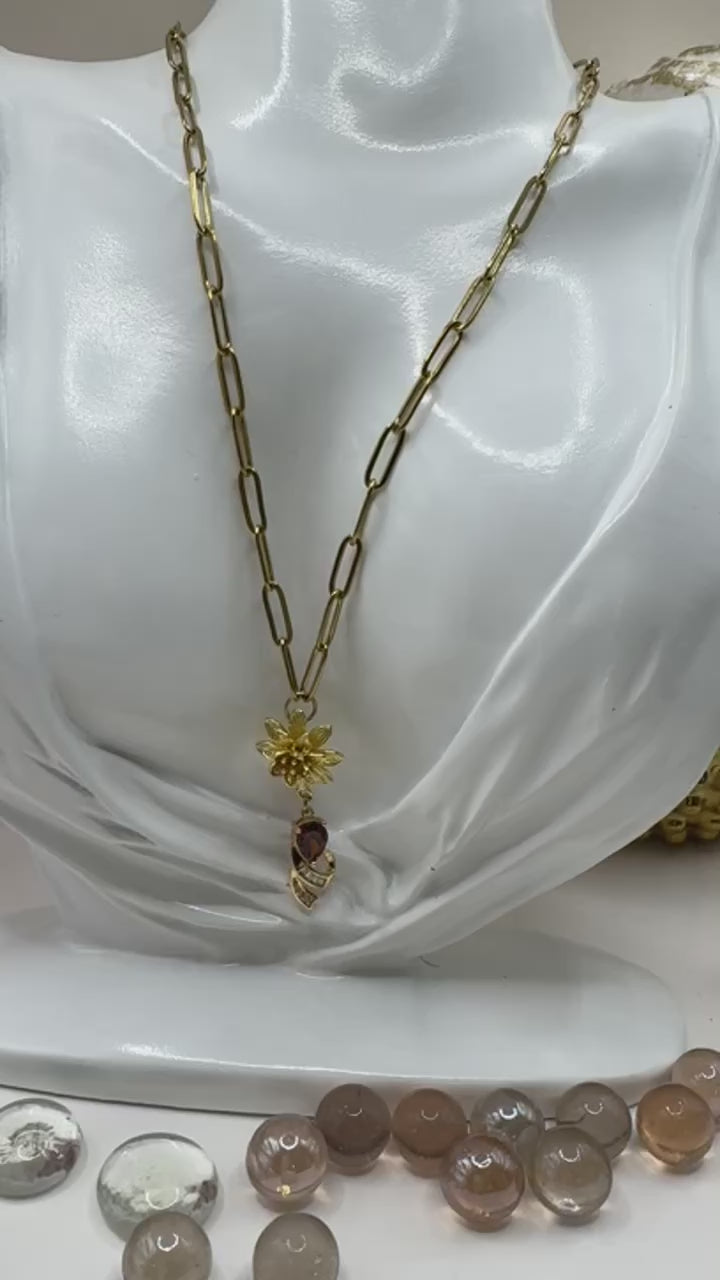 Golden Bloom Drop (limited edition) 18k gold PVD Necklace