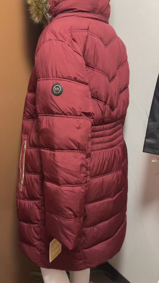 Michael kors xl burgundy down jacket
